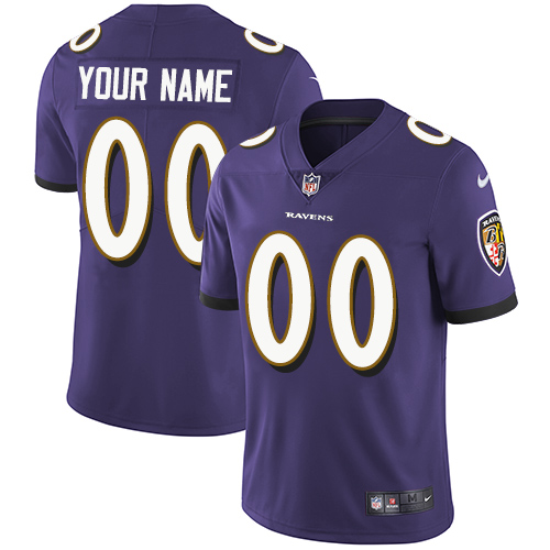Women's Baltimore Ravens ACTIVE PLAYER Custom Purple Vapor Untouchable Limited Football Jersey(Run Small)